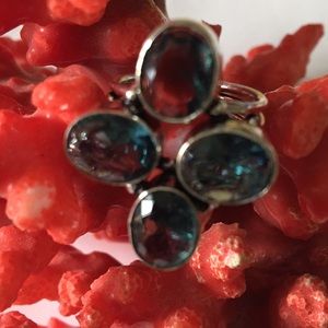 Blue topaz 925 ring